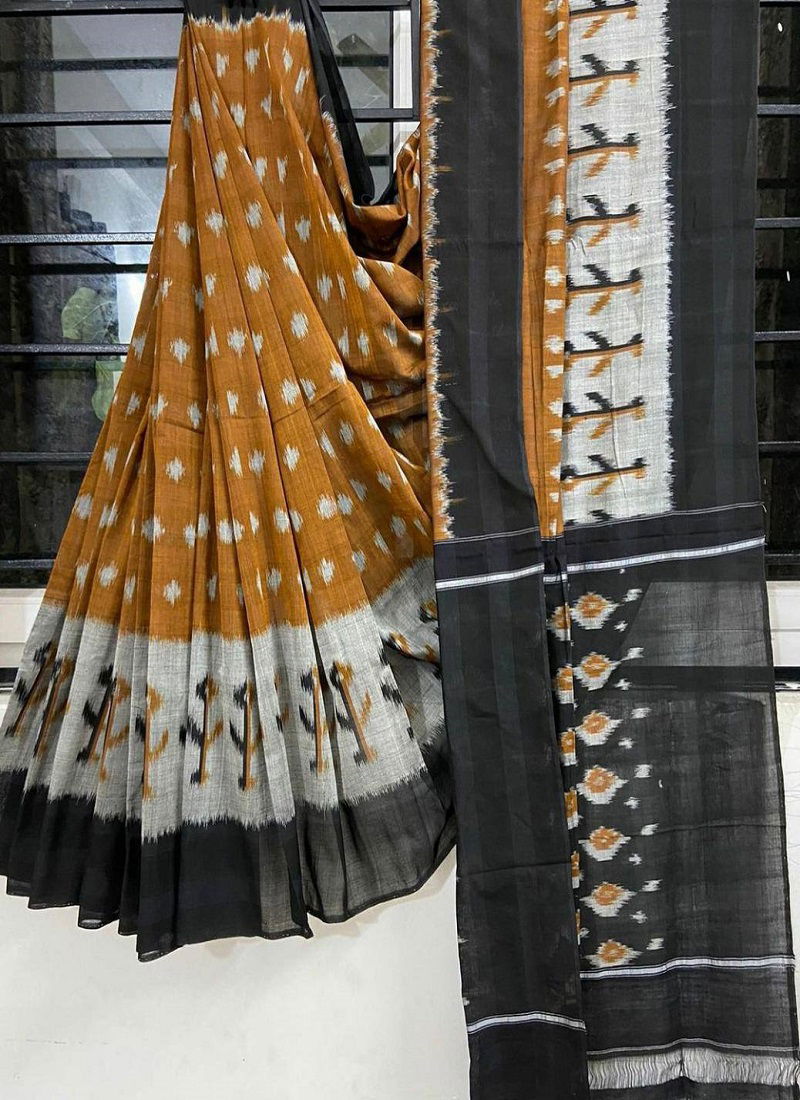 MG 113 Mangalya Plain Linen Digital Print Saree Catalog